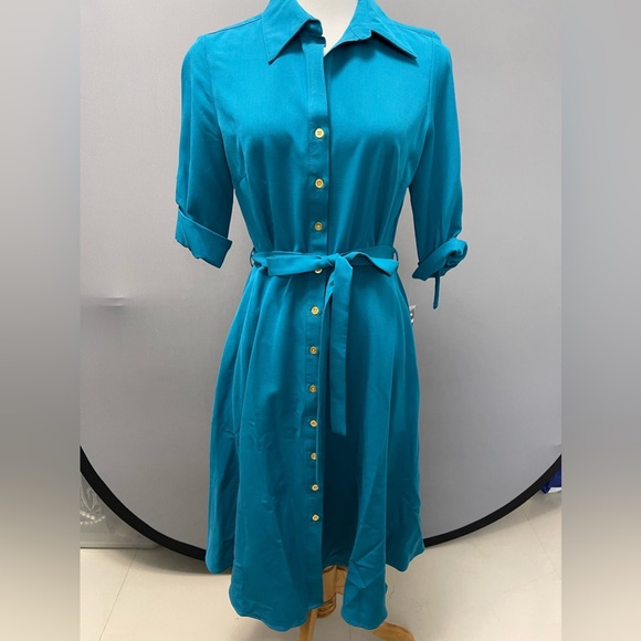 Dresses & Skirts - Turquoise Shirt Dress